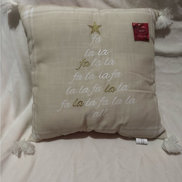 St. Nicholas square fa la la y’all throw pillow - Picture 1 of 8
